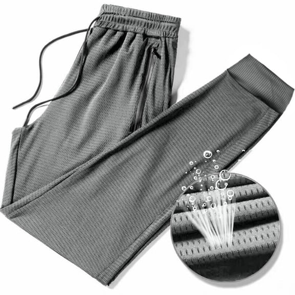kosheko Mens Sport Sweatpants with Zipper Pocket Athletic Breathable Jogger Pants Lightweight Casual Trousers for Men Gray XXXXXL