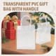 thumbnail image 4 of 50 Bolsas de Regalo PVC Transparente con Asas, Plástico Reutilizables, Bolsa Compras para Fiesta Navidad, 4 of 5