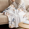 thumbnail image 4 of Throw Blanket for Couch Fall Leaf Yellow Soft Fleece Flannel Blankets Cozy Lightweight Blanket for Home Sofa Living Room Berry Leaf Branch Bed Throws 40" x 50", 4 of 9