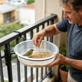 thumbnail image 3 of Round Bird Feeder Bowl Wild Birds Seed Feeder Tray Bird Bath Water Bowl For Outdoor Indoor(White-17Cm), 3 of 7