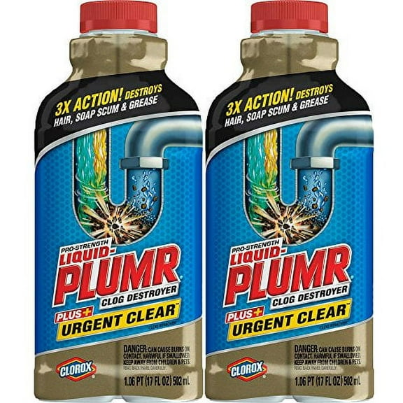 Liquid-Plumr, 17oz 2-Pack, Clear