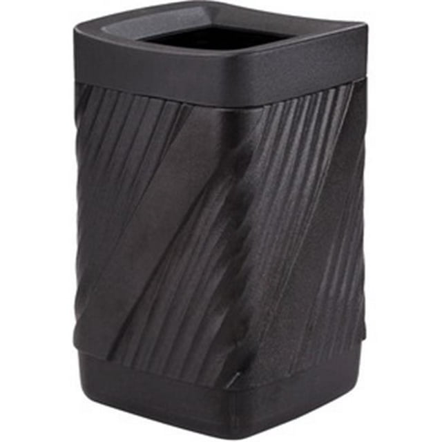 Safco Produits SAF9372BL Récipient pour Déchets Torsadés 32 gal Ouvert