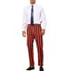 thumbnail image 2 of Pantalones de vestir a rayas INSPIRE CHIC para hombres grandes y altos, con frente plano, tamaño 36, rojo y negro, 2 of 4
