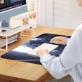 thumbnail image 7 of WISHTIME Large Gaming Mouse Pad, 31.5 x 11.8 × 0.08 in with Stitched Edges, Extended Mousepad, Durable Non-Slip Natural Rubber Base, Washable Keyboard Pad, Desk Pad , Office & Home,Moonlight, 7 of 7
