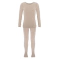 thumbnail image 2 of Kvysinly Girls Thermal Underwear Suit Long John Set Undershirt with Pantyhose Leggings Dance Warm Type D Nude XL, 2 of 7