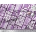 thumbnail image 2 of Soimoi Poly Georgette Fabric Paisley,Mandala & Quatrefoil Patchwork Print Sewing Fabric Yard 42 Inch Wide, 2 of 3