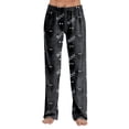 thumbnail image 7 of Hearthz Halloween Flannel Pajama Pants Women Plush Fuzzy Women's Pajama Bottoms Warm Cozy Pj Bottoms Lounge Pants Womens Fleece Pajama Pants, 7 of 7