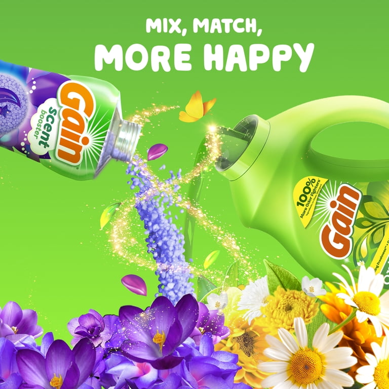 Gain Liquid Laundry Detergent, Original Scent, 46 oz Bottle, 6