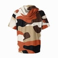 thumbnail image 5 of OIOLOYJM Sun Protection Shirts for Men Quick Dry Lightweight UPF Rash Guard Camo Short Sleeve Hoodies Summer Running Fishing Tops with Hood Yellow 2XL, 5 of 5
