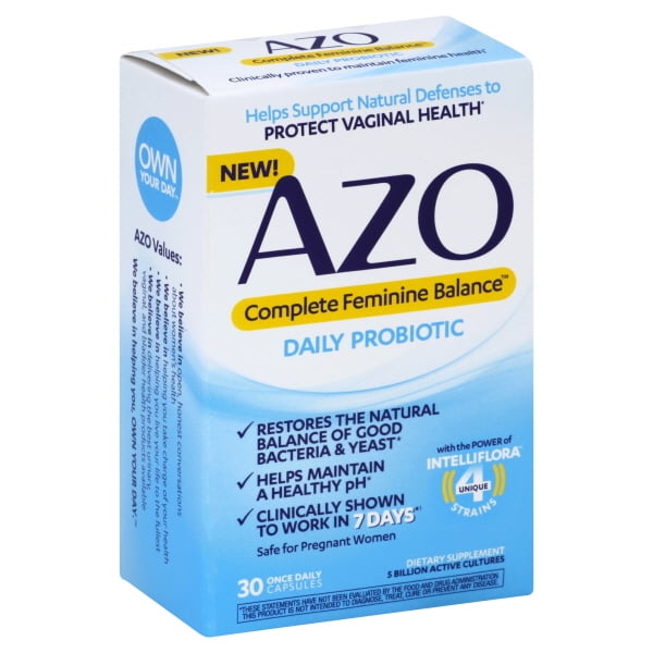 Photo 1 of AZO Complete Feminine Balance, Daily Probiotic for Women, Supports Vaginal Health - 30ct