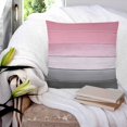 thumbnail image 3 of Pillow Covers 24x24 Set of 2, Pink Gray Throw Pillow Covers Decorative Couch Cushion Cover, Vintage Country Gradient Wooden Plank Line Microfiber Soft Square Pillowcases for Bedroom Living Room Sofa, 3 of 7