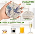 thumbnail image 3 of Birds Blue 6 Pcs Drink Coasters with Holder Absorbent Coasters Woven Coasters for Drinks Table Desk Protection Home Decor, 3 of 7