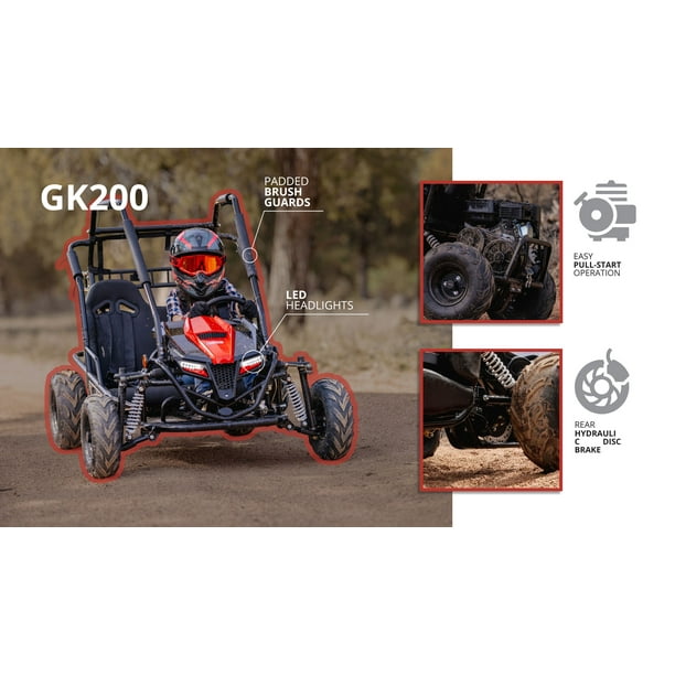 Coleman Powersports GK200 196cc Gas Powered Go-Kart, Two-Seater