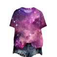 thumbnail image 6 of Yindaity Women Tshirt 4D Graphic T Shirts for Women, Casual Crewneck Short Sleeve Tops Tees(Light Purple,L), 6 of 6