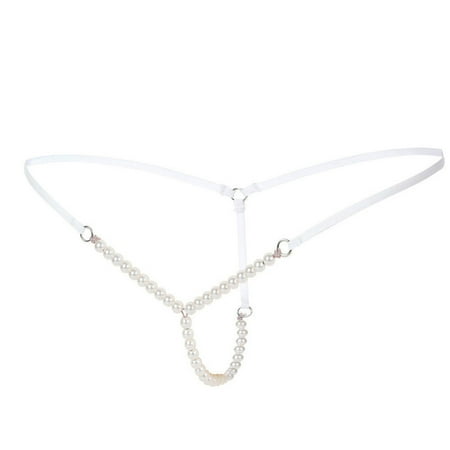 

TOTO Thongs For Women Hollow Pearl G-String And Thongs Solid Low Waist Underwear Lingerie For Women Nightgowns For Women