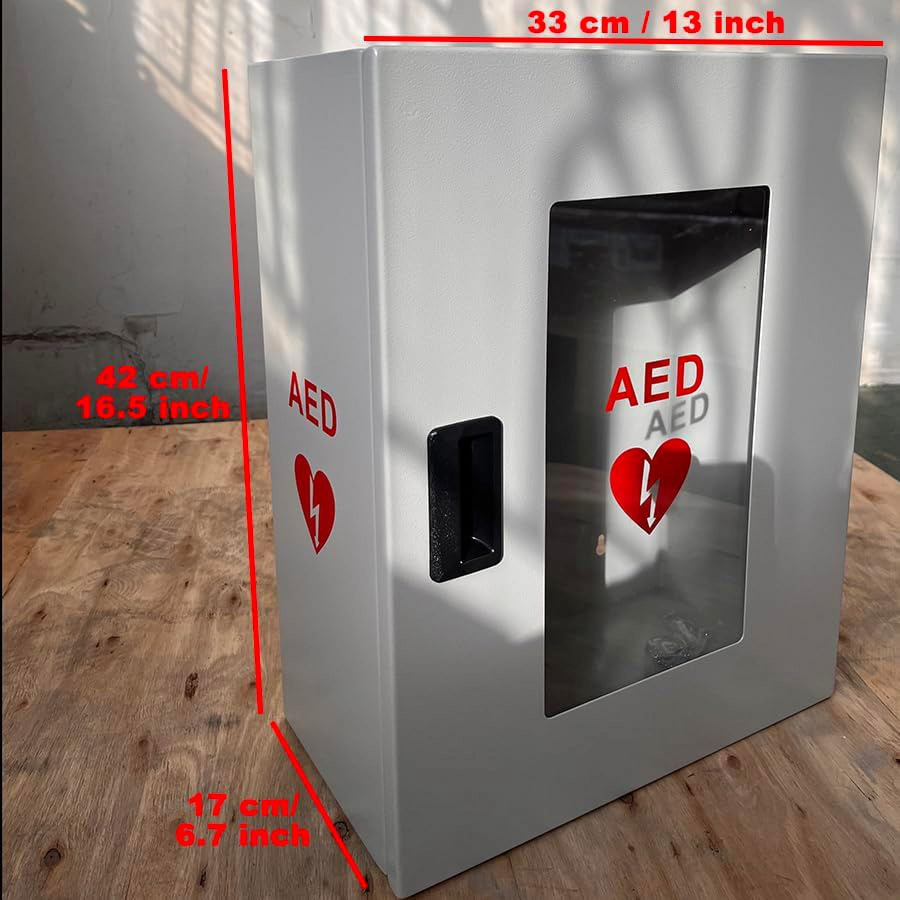 ISOP AED Defibrillator Storage Cabinet | Wall Mounted First Aid Box | Universal Cabinet for Emergency Equipment Fire Ladder, Evacuation Set or Rescue Survival Kit | Emergency Escape Ladder Locker