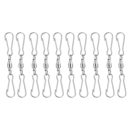 

20Pcs Swivel Dual Clips Practical Wind Hangers Durable Hanging Hooks