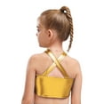 thumbnail image 4 of TTAO Girl's Street Dancing Outfits Sparkle Crop Top with Shorts Hip Hop Jazz Dance Clothes Cheerleading Uniform Gold 10, 4 of 7