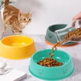 thumbnail image 6 of Pet Food and Water Bowl Plastic Dish for Dogs and Cats Wide No Tip Base Spills Large Cat & Dog Bowls Happy Day!, 6 of 7
