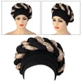 thumbnail image 5 of Turbante africano para mujer jinwen con lentejuelas Melon rojo, 5 of 5