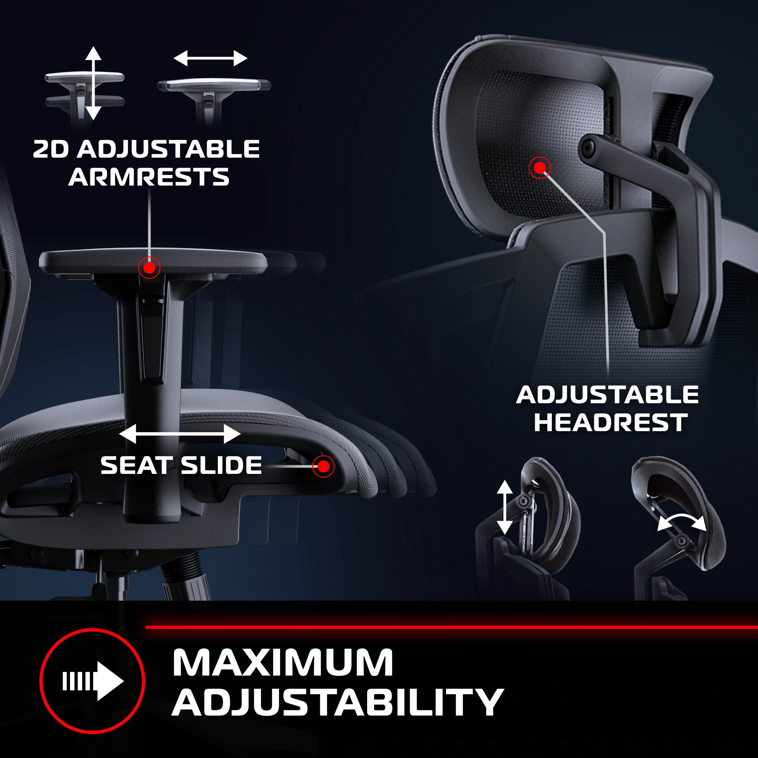 RESPAWN FLEXX Ergonomic Office and Gaming Chair with Lumbar Support - Breathable Mesh Recliner with Headrest & Adjustable Arms, Comfy Home Office Desk Chairs, Reclining Gaming Seat for Adults - Brown
