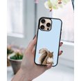 thumbnail image 5 of WIRESTER Shockproof Soft Rubber Cover Case for Apple iPhone 16 Pro Max 6.9" 2024, Brown Gray Squirrel On Light Blue Background, 5 of 5