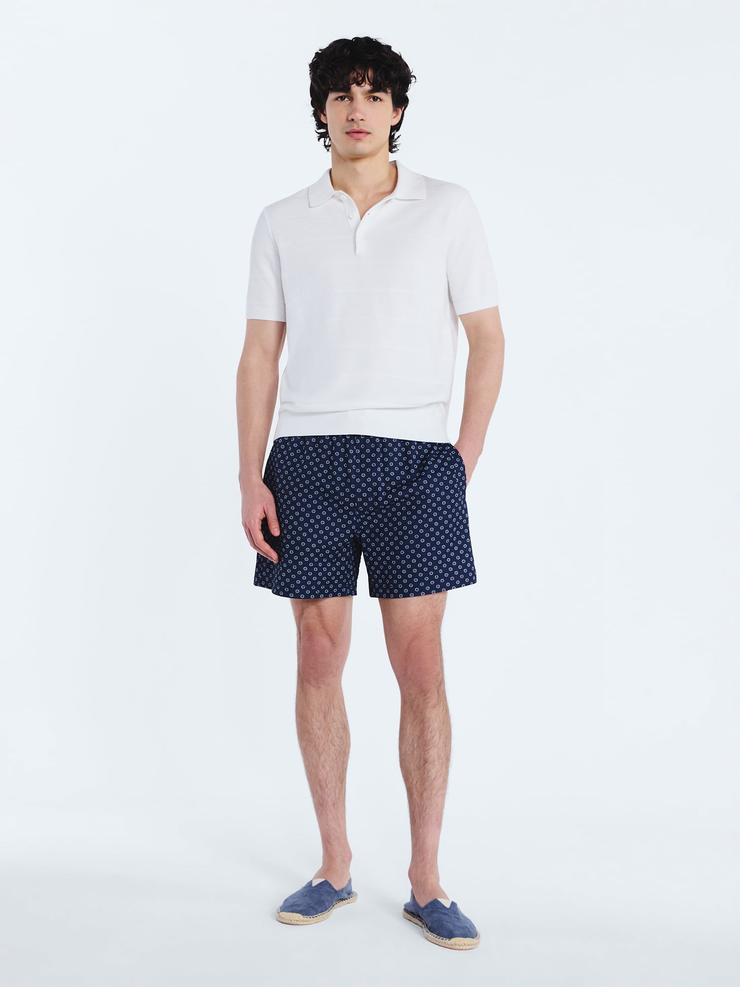 Free Assembly Men's Swim Stretch Seersucker Board Shorts, 5" Inseam, Sizes S-3XL