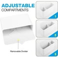 thumbnail image 3 of Portamarcadores magnéticos blancos, cesta para bolígrafos resistente y duradera con resina ABS ecológica, adecuada para organizador de marcadores de pizarra blanca, soporte para bolígrafos de, 3 of 5