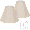 thumbnail image 1 of Juego de 2 pantallas para lámpara Seaside Village, tela de lino beige, 1 of 6
