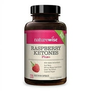 NatureWise Raspberry Ketones Plus - Advanced Antioxidant Blend Boosts Energy, Supports Normal Weight & Metabolic Processes, Vegan & Gluten-Free (2 Month Supply - 120 Veggie Capsules)
