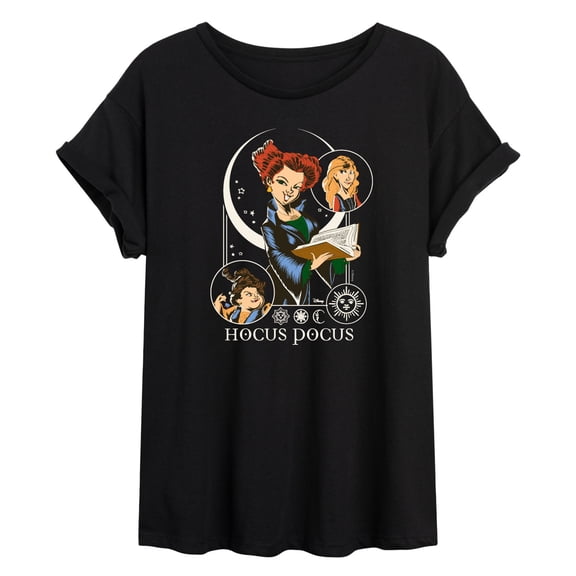 Hocus Pocus - Celestial Art Nouveau - Juniors Oversized Graphic T-Shirt