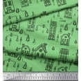 thumbnail image 3 of Soimoi Green Cotton Voile Fabric Architectural Structure Architectural Fabric Prints By Yard 42 Inch Wide, 3 of 3