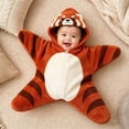 thumbnail image 2 of Starfish Lined Onesie, Soft Romper, Footie Closure Bodysuit, Fall Winter Warm Jumpsuit Outfits for Baby, 2 of 6