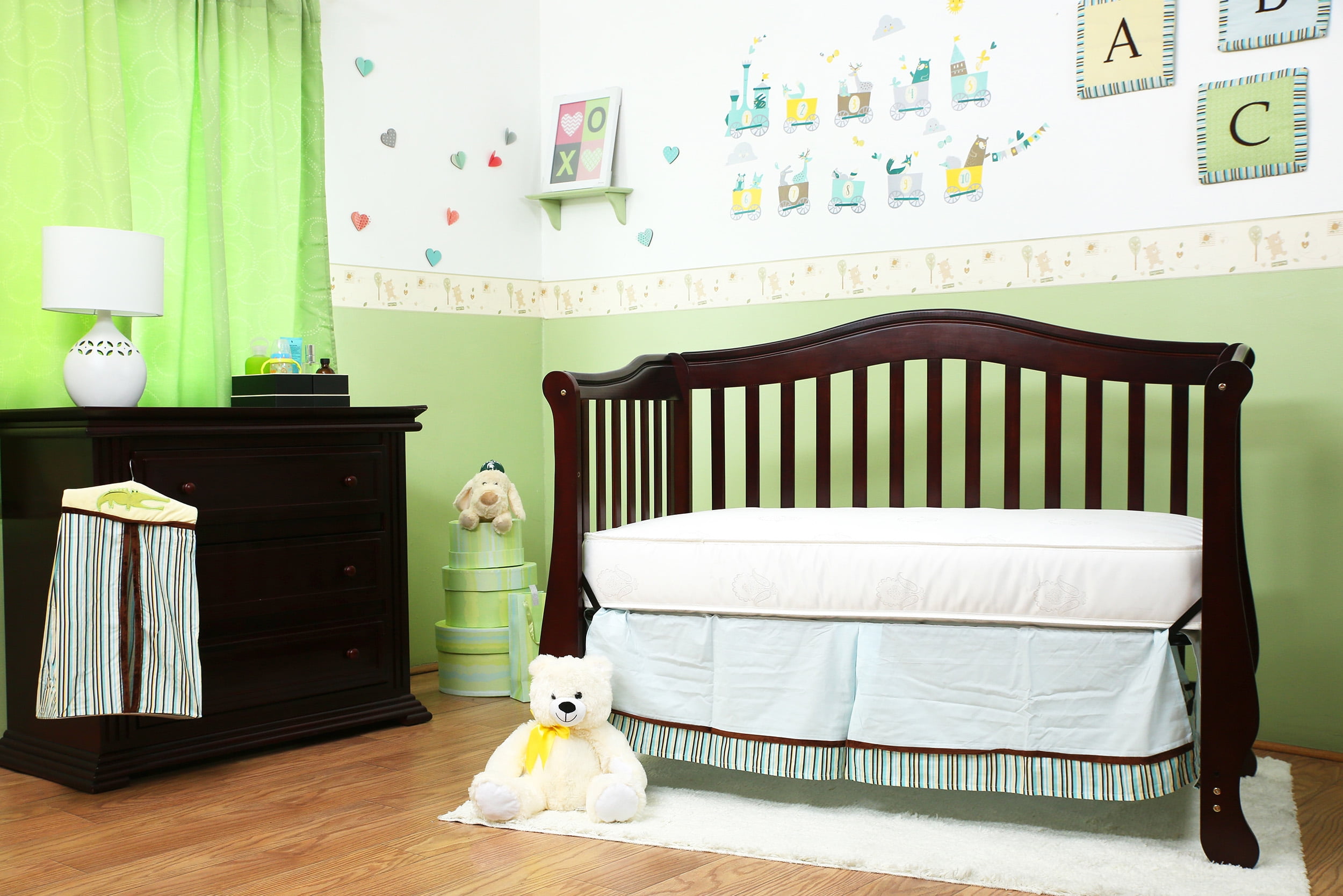 2-Stage Premium Standard Crib/Toddler Waterproof Mattress with Natural Coconut Fiber Layer