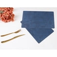 thumbnail image 6 of REGALWOVEN Set of 6 Faux Leather Placemats for Kitchen Dining Table Decor, Washable Table Placemats Wipeable Table Mat Dark Blue 18*12in, 6 of 7