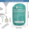 thumbnail image 5 of CAILDANL Mosquito Net for Single to King-Sized Beds – 2 Side Openings & 6 Hanging Loops – Decorative Rectangular Shape for Home & Travel – Bed Canopy Hanging Kit &, 5 of 6