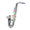thumbnail image 4 of Instruments de Saxophone Mini Simulés à 8 Notes Musicaux Or Enfants pour Enfants de 3 Ans et Plus Argent B, 4 of 4