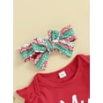thumbnail image 5 of Newborn Baby Girls My First Christmas Outfits Ruffle Romper Tree/Snowflake Pants Headband Set 3Pcs Cute Chirstmas Clothes, 5 of 8