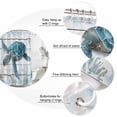 thumbnail image 6 of Sea Turtle Blue Waterproof Fabric Shower Curtain,Coastal Ocean Seaweed Wooden Grain Waterproof Fabric Shower Curtain for Bathroom Curtains Bathtubs Shower Curtains with 12 Hooks Extra Long 72x96, 6 of 8