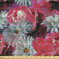 thumbnail image 2 of Ambesonne Flowers Fabric by the Yard Upholstery, Garden Blooming Romance Art, 1 Yard, Pink Pale Grey Purple, 2 of 5