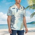thumbnail image 2 of Salouo Algae Corals and Seashells for Hawaiian Shirt for Men,Summer Beach Casual Short Sleeve Button Down Shirts Men's Regular-Fit Short-Sleeve Print Shirt -X-Large, 2 of 6