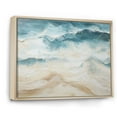thumbnail image 2 of Designart "Contemporary Beach In Beige And Blue Hues I" Coastal Ocean Floater Framed Wall Decor, 2 of 5