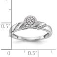 thumbnail image 4 of 10K White Gold Complete Diamond Trio Cluster Engagement Ring (Size 7) Made In India rm3165e-016-0waa, 4 of 5