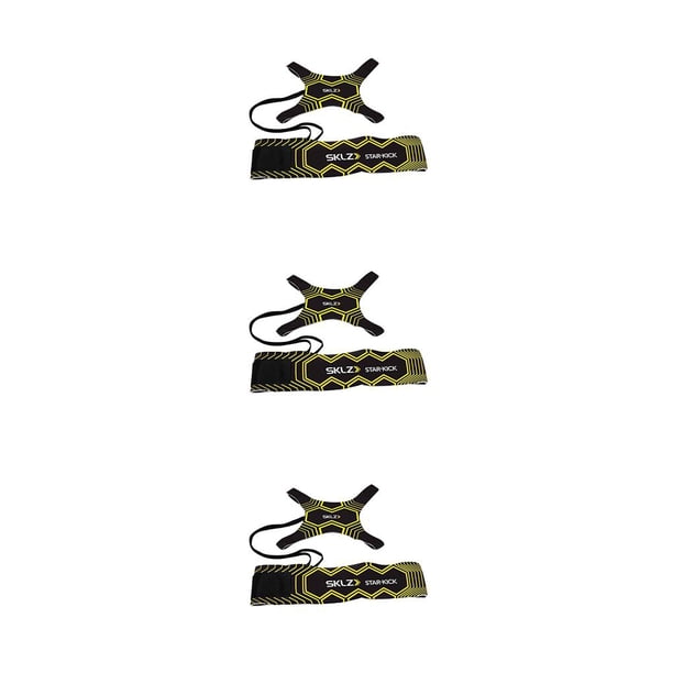 Eigraketly Entrenador de fútbol para niños, ayuda de entrenamiento de fútbol ajustable, tela de nailon para niños, cinturón de práctica de 3piezas