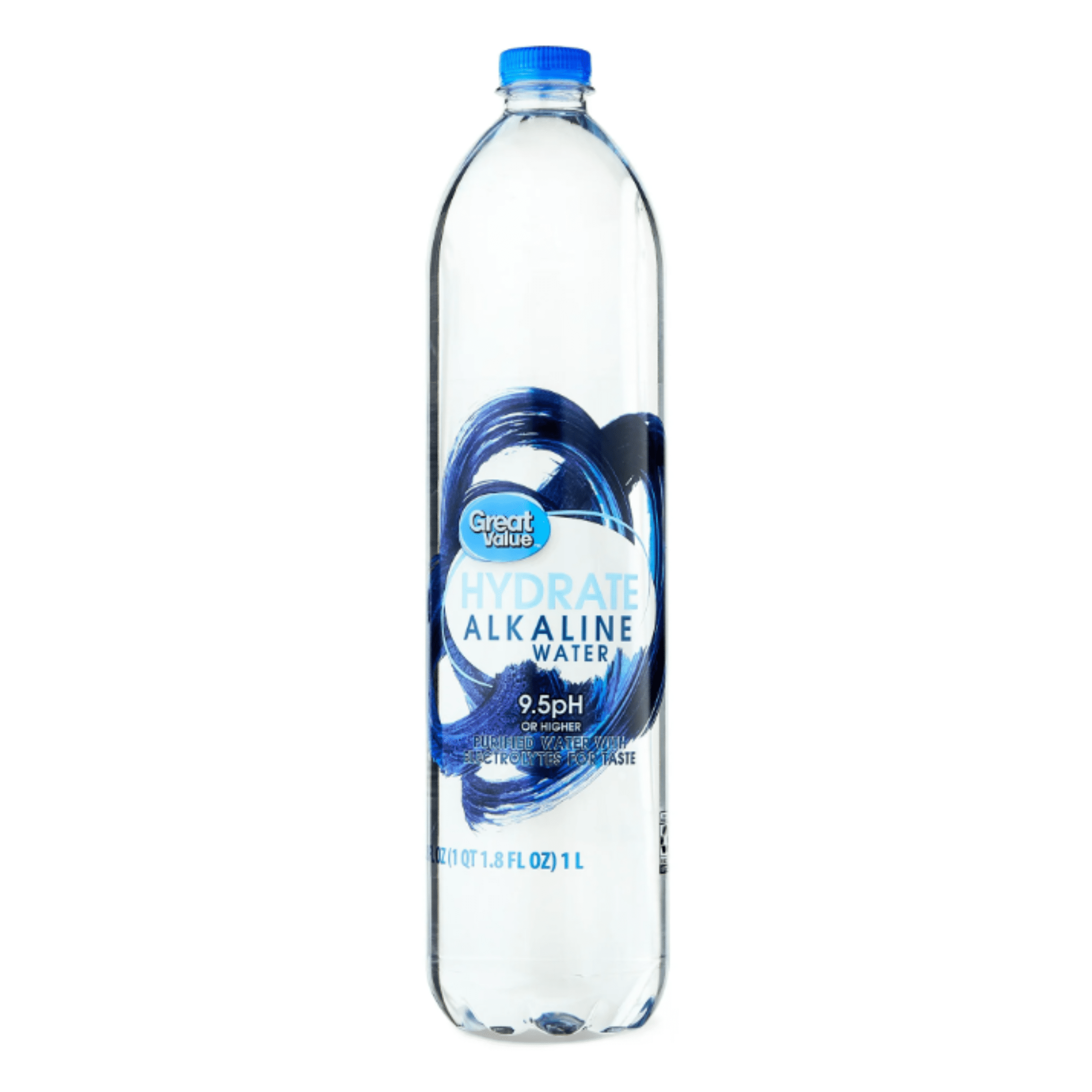 Great Value Hydrate Alkaline Water Bottles, 33.8 fl oz, 12 Count