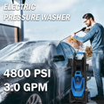 thumbnail image 2 of Electric Pressure Washer, 4800 PSI 3.0 GPM Power Washer with Foam Cannon, High Pressure Cleaning Machine with 35 FT Power Cord and 20 FT Hose, Hose Reel, 4 Connect Nozzles for Car/Patio/Fences, 2 of 7
