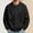 Black, variant on Mens Cardigan Sweaters Crew Neck Button Front Soft Knit Pullover Drop Shoulder Long Sleeve Loose Fit Casual Outerwear Tops