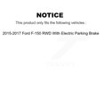 thumbnail image 2 of Transit Auto Front Rear Wheel Hub Bearing Assembly Coated Disc Brake Rotor and Semi-Metallic Pad Shoe Kit (10Pc) for Car 2015-2017 Ford F-150 RWD with Electric Parking Left Right Side KBB-132798, 2 of 10