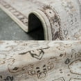 thumbnail image 6 of YOUFORTONG 6x6 Square Living Room Area Rug, Washable Soft Distressed Oriental Non-Slip Farmhouse Low Pile Thin Stain Resistant Indoor Carpet,Ivory, 6 of 8
