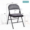 thumbnail image 7 of ARLIME 4-Pack Folding Chair, Portable Chairs with Upholstered Padded Seat and Back, Metal Frame Home Office Chairs, Set of 4, 7 of 7